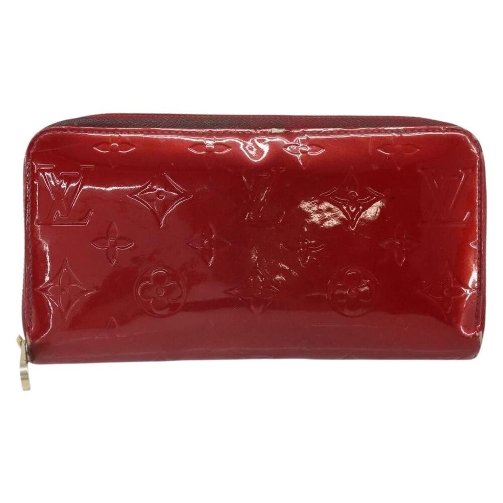 Louis Vuitton Monogram Vernis Zippy Wallet Pomme D'amour Red